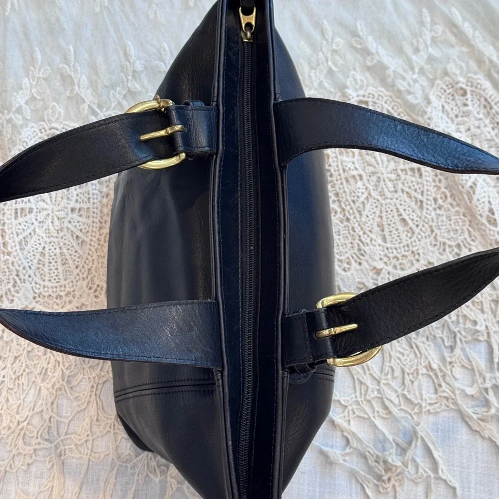Vintage Coach‎ Waverly 4133 Soft Black Leather Handbag Purse Original Hangtag